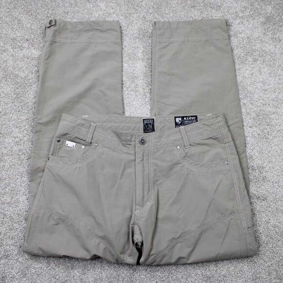 KUHL Liberator Convertible Pants Mens 36x32 Beige Zip Off Stealth Hiking Cargo - Picture 1 of 14